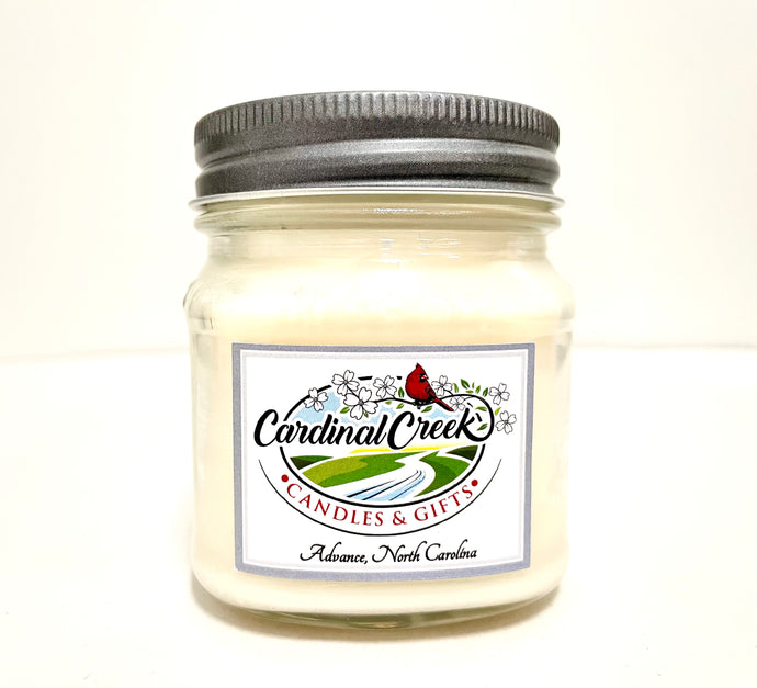 8 oz Mason Jar Soy Candle-Fresh Linen Odor Eliminator