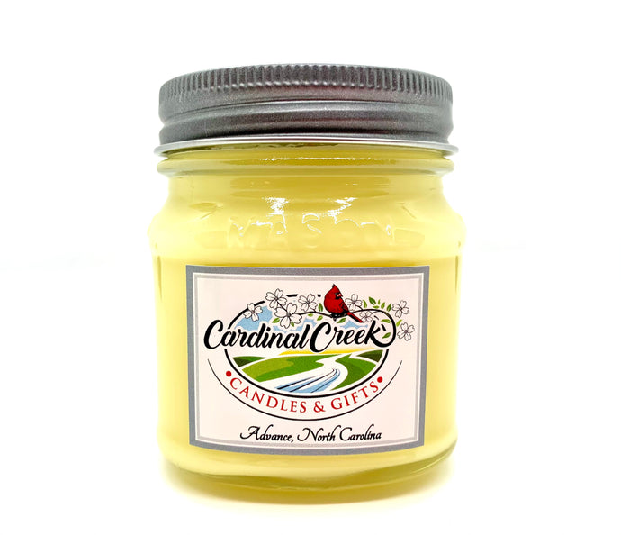 8 oz Mason Jar Soy Candle-Sugared Lemon Glaze